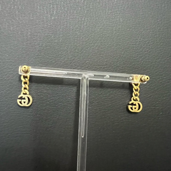 Gucci dangling double g chain with crystal earrings - Picture 2 of 9